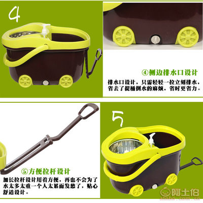 广州美耐2014新上市跑车款旋转钢篮好神拖把 工厂现货批发，引领清洁新潮流